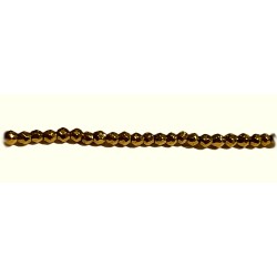 hematite gold colour faceted round beads 2mm