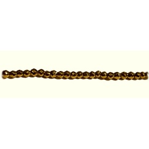 hematite gold colour faceted round beads 2mm