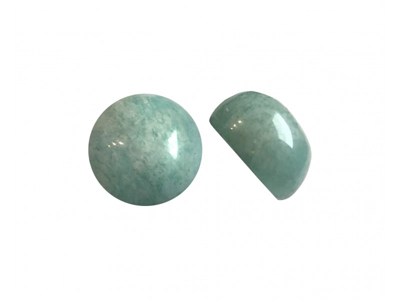 Amazonite Cabs, Round - 11mm