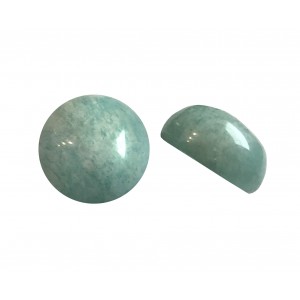 Amazonite Cabs, Round - 12mm