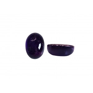 Amethyst Cabs, Oval - 10 x 14mm