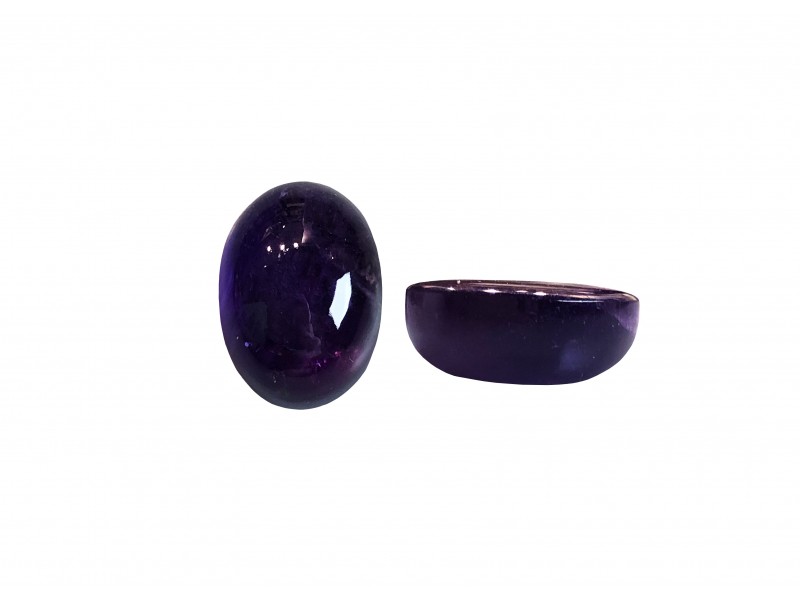 Amethyst Cabs, Oval - 10 x 14mm