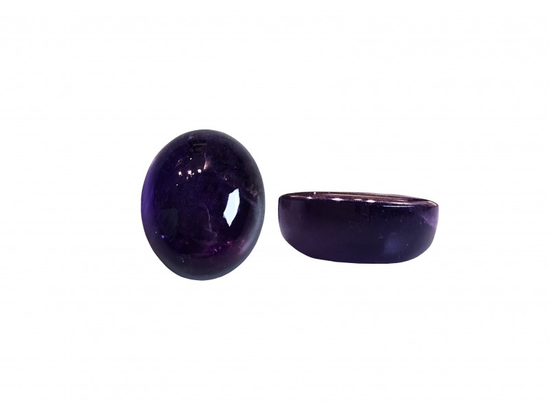 Amethyst Cabs, Oval - 10 x 12mm