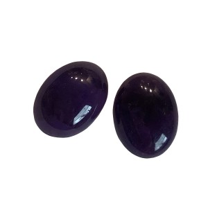Amethyst Cabs, Oval - 15 x 20mm