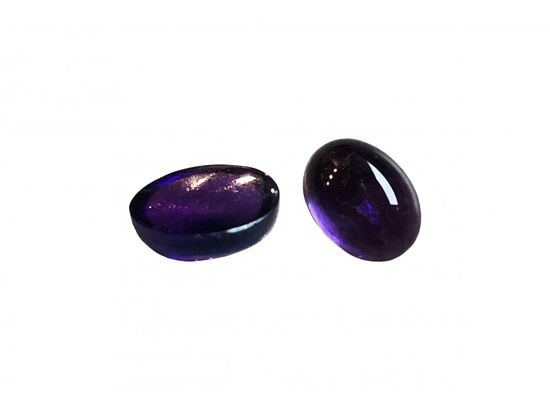 Amethyst Cabs, Oval - 6 x 8mm