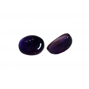 Amethyst Cabs, Oval - 11 x 9mm