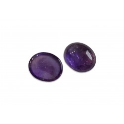 Amethyst Cabs, Oval - 9 x 11mm