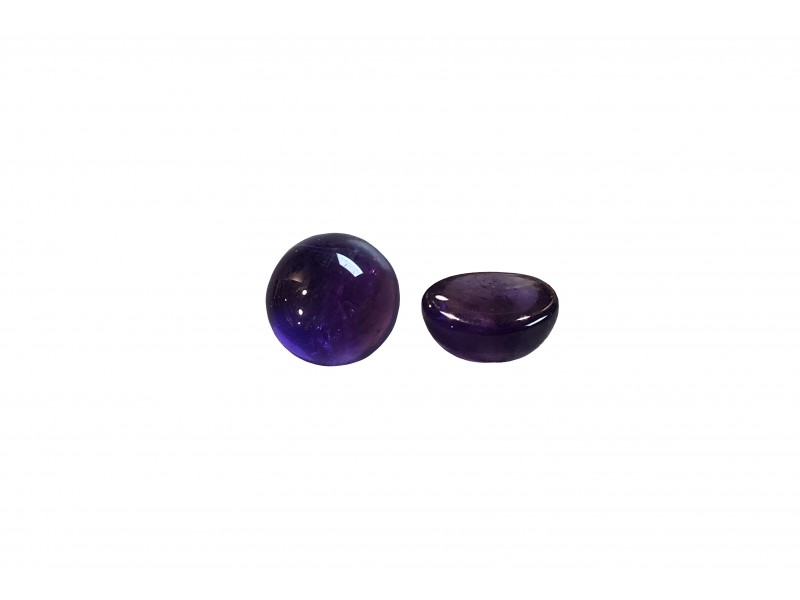 amethyst cabochons round 5mm