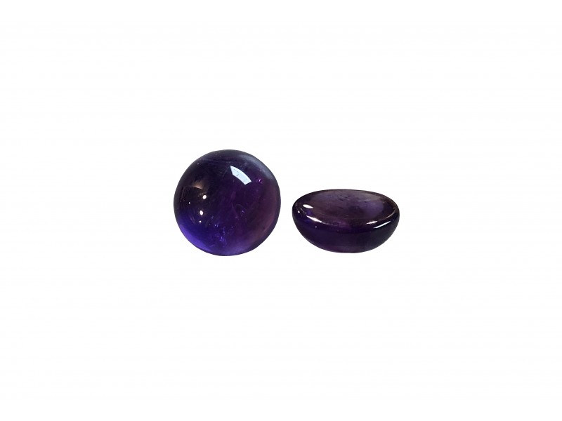 amethyst cabochons round 6mm