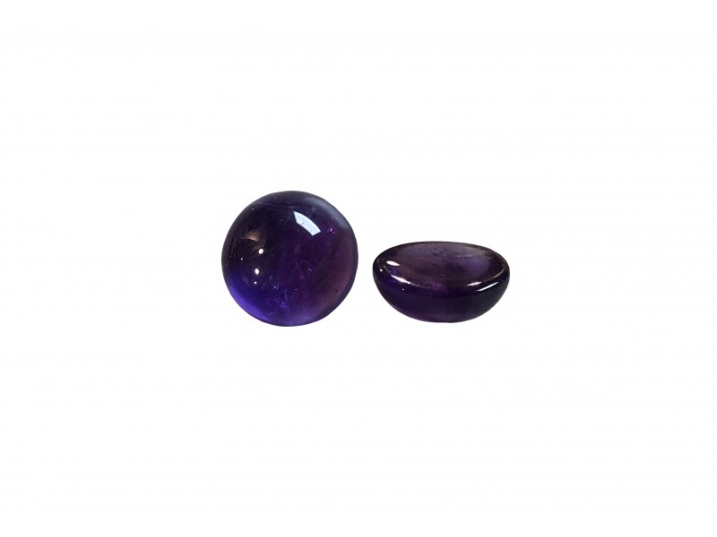 Amethyst Cabs, Round - 6mm