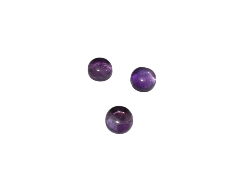 amethyst cabochons round 7mm