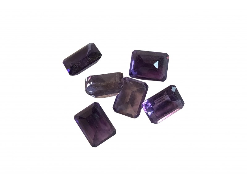 Amethyst Cut Stone, Octagon - 5 x 7mm