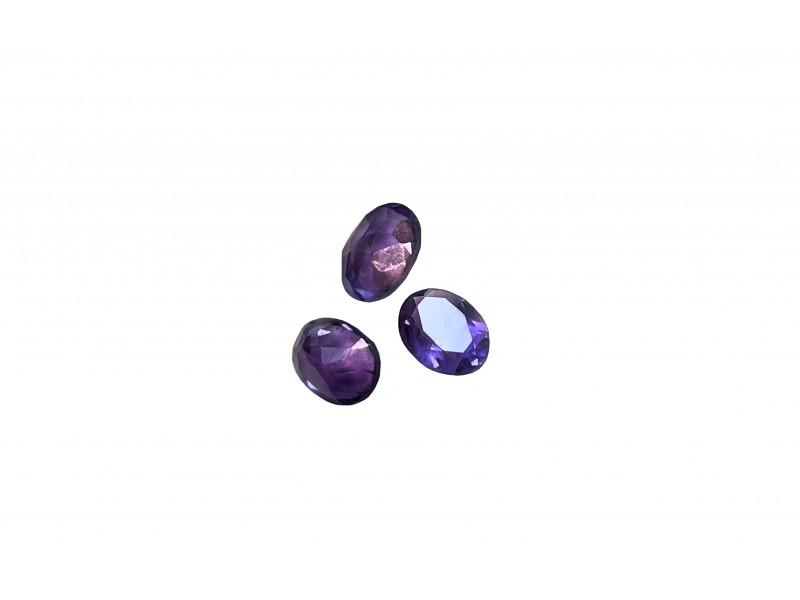 amethyst faceted oval 4x6mm