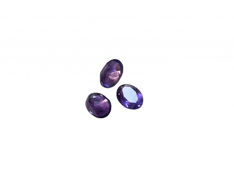 Amethyst Cut Stone, Oval - 4 x 6mm