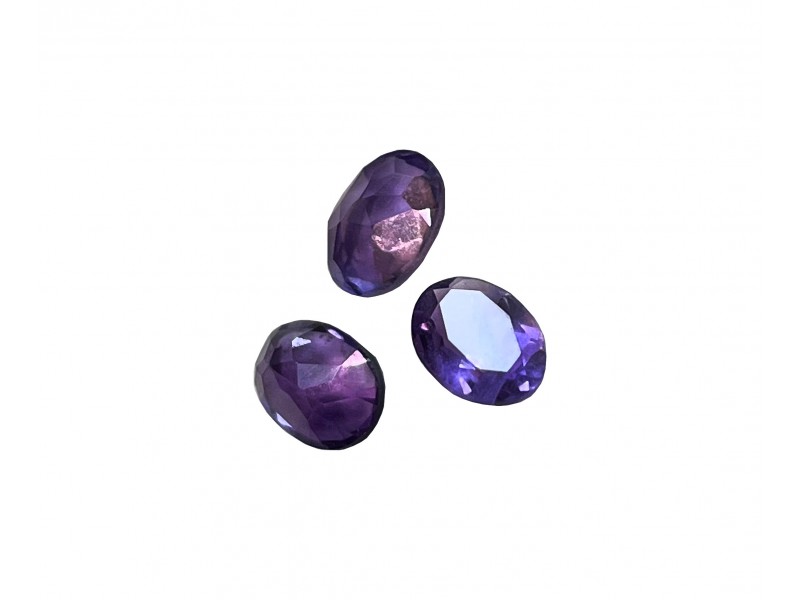 Amethyst Cut Stone, Oval - 6 x 8mm