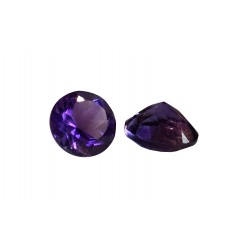 Amethyst Cut Stone, Round - 6mm