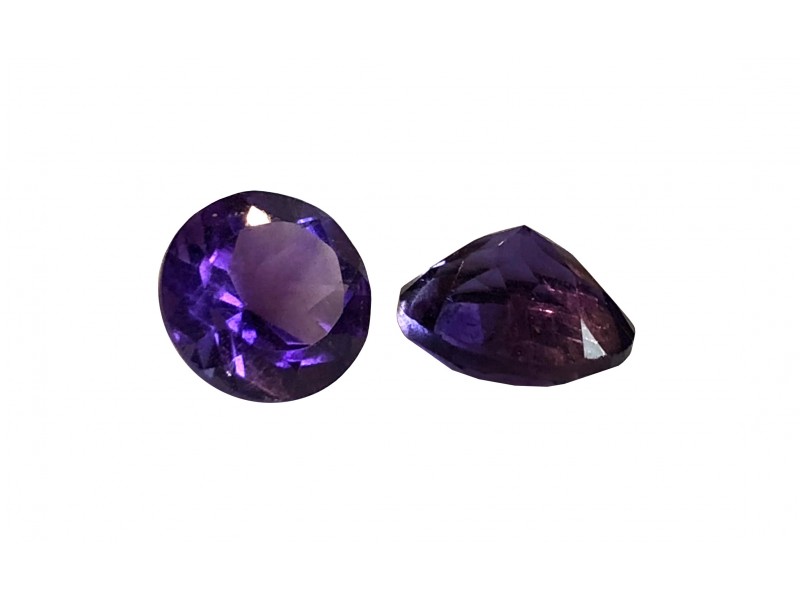 amethyst faceted round 6mm