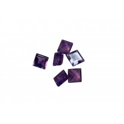 Amethyst Cut Stone, Square - 6mm 