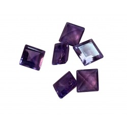 amethyst faceted square 7mm
