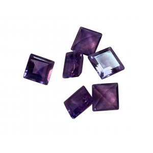 Amethyst Cut Stone, Square - 7mm