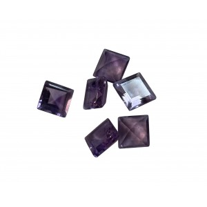 amethyst faceted square 8mm