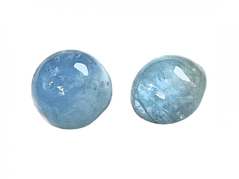 Aquamarine Cab, Round - 7mm