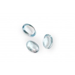 Aquamarine Cabs, Oval - 4 x 6mm