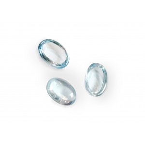 Aquamarine Cabs, Oval - 5 x 7mm