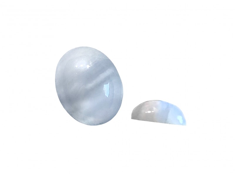 Blue Lace Agate Cabs, Oval - 8 x 10mm