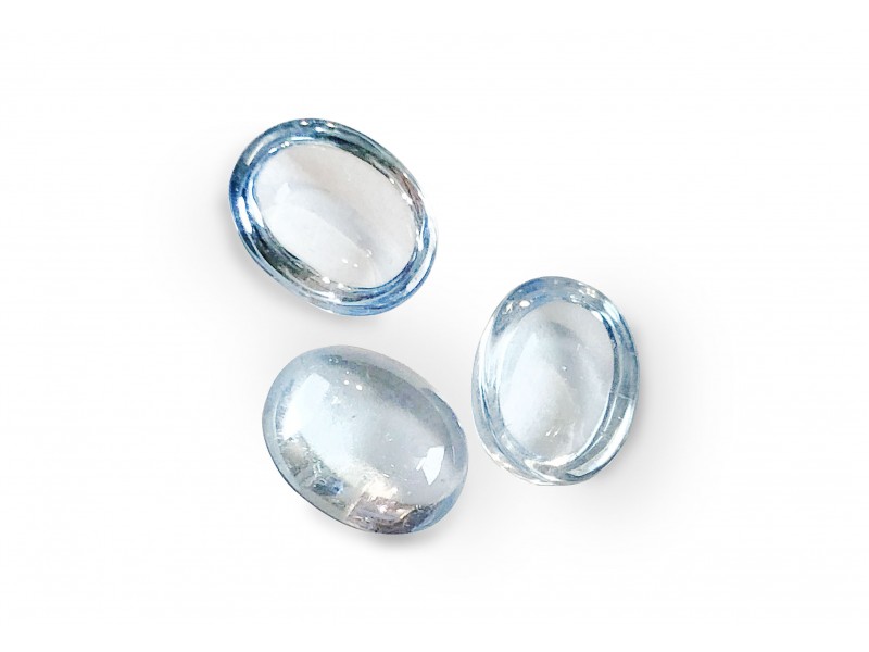 Blue Sky Topaz cabs, Oval, 8 x 10 mm