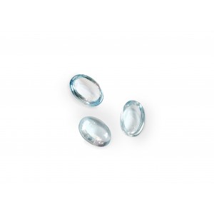 Aquamarine Cabs, Oval - 4mm x 3mm