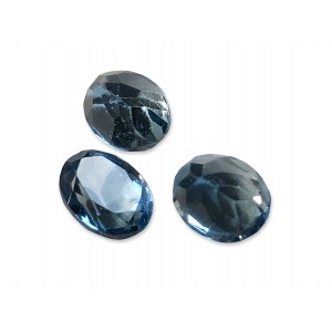 Blue Topaz Cut Stone, Oval, Dark Sky, 7 x 9 mm