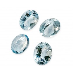 Blue Topaz Cut Stone, Oval, Light, 10 x 12 mm