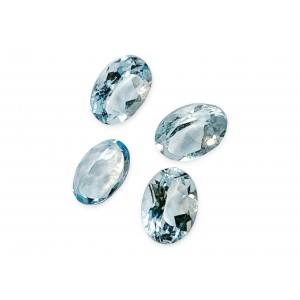 Blue Topaz Cut Stone, Oval, Light - 6 x 8mm