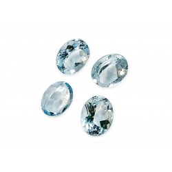 Blue Topaz Cut Stone, Oval, Light, 8 x 10 mm 