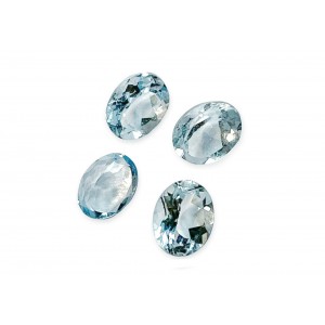 Blue Topaz Cut Stone, Oval, Light, 8 x 10 mm 