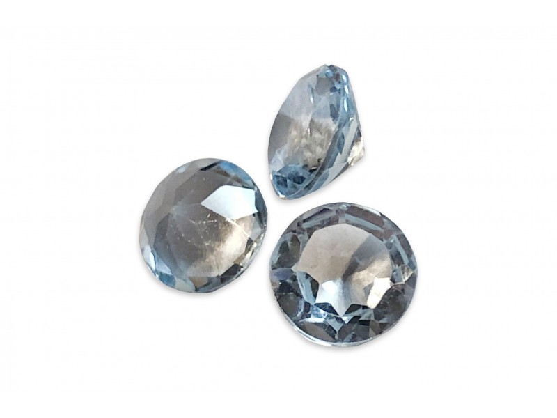 Blue Sky Topaz Cut Stone, Round, 6 mm