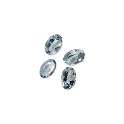 Blue Topaz Cut Stone, Oval, Light - 4 x 6mm