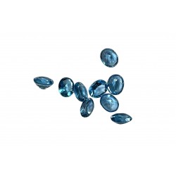 Blue Topaz Cut Stone, Oval, Light - 4 x 5mm 