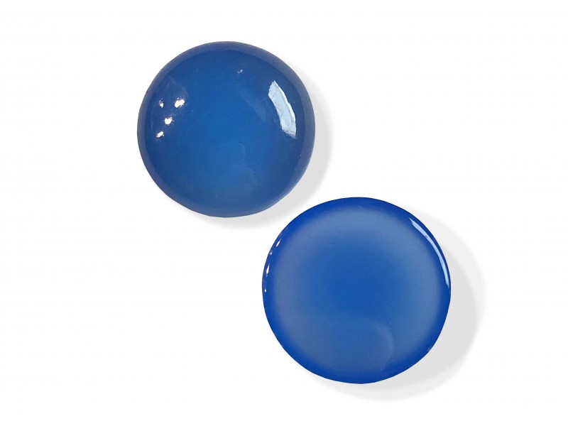 Chalcedony Cabs, Round - 15mm