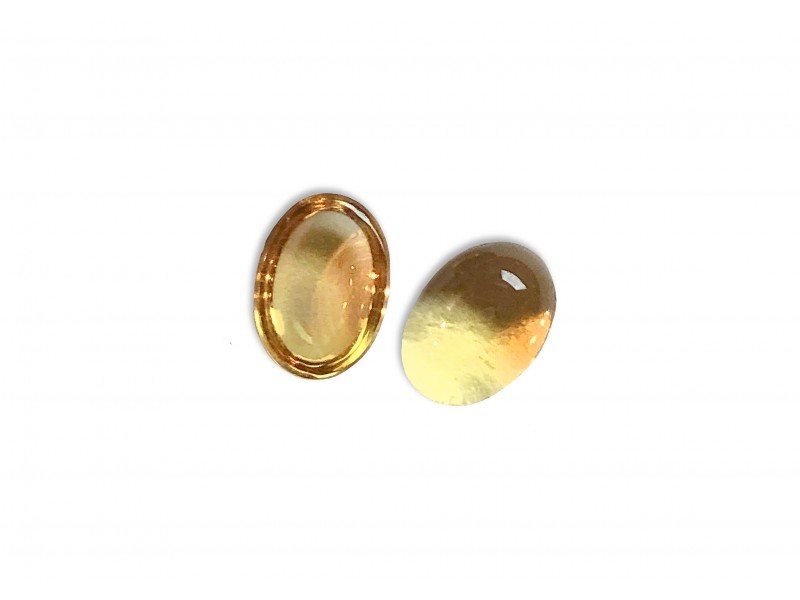 Citrine Cabs, Oval - 5mm x 7mm