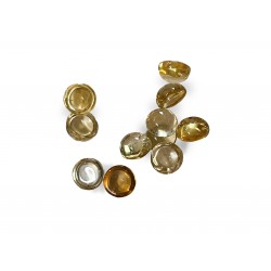 Citrine Cabs, Round - 5mm