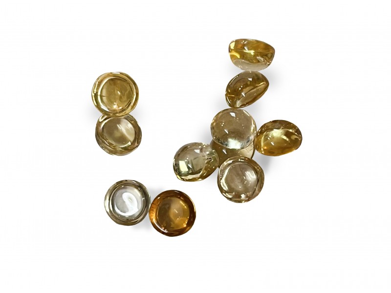 Citrine Cabs, Round - 5mm