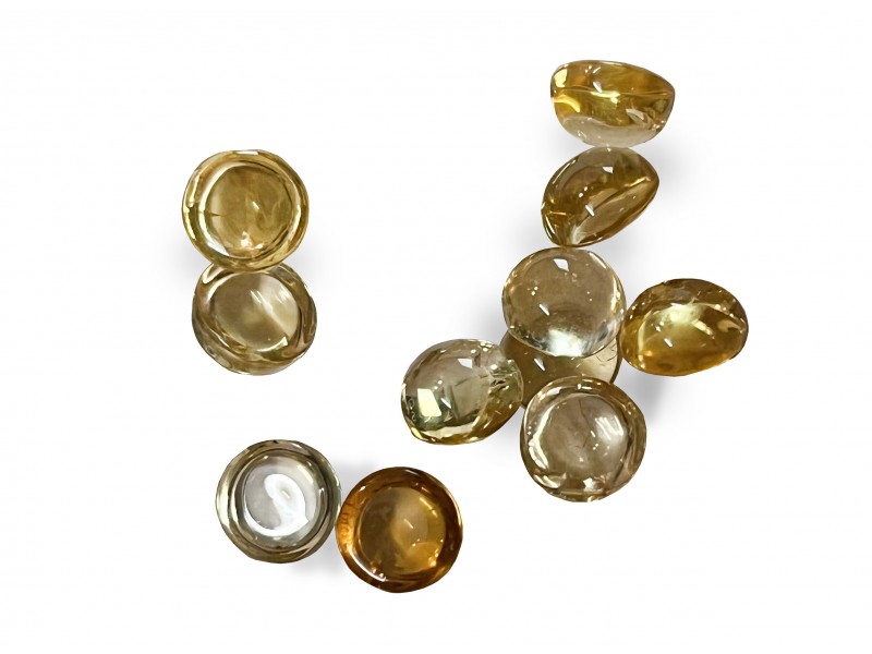 Citrine Cabs, Round - 6mm