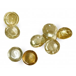 Citrine Cabs, Round - 8mm