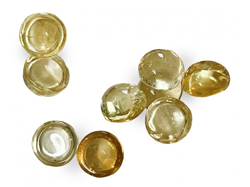 Citrine Cabs, Round - 8mm