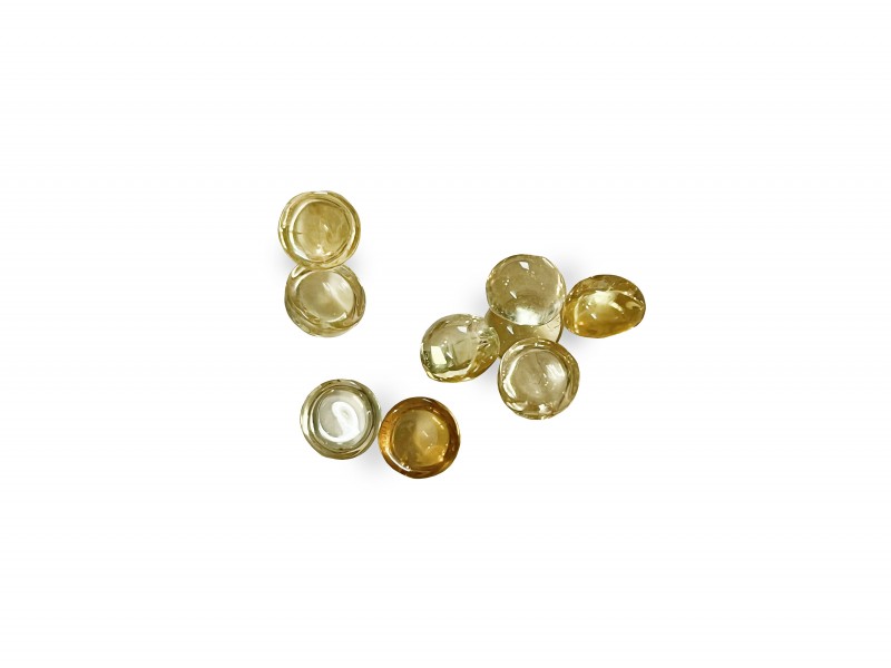 Citrine Cabs, Round - 4mm