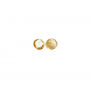 Citrine Cut Stone, Round - 2mm