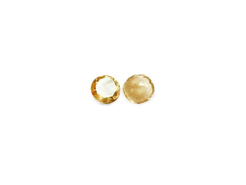 Citrine Cut Stone, Round - 2mm