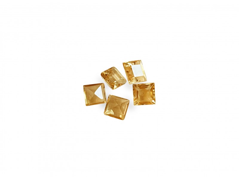 Citrine Cut Stone, Square - 2 mm / 2.5mm